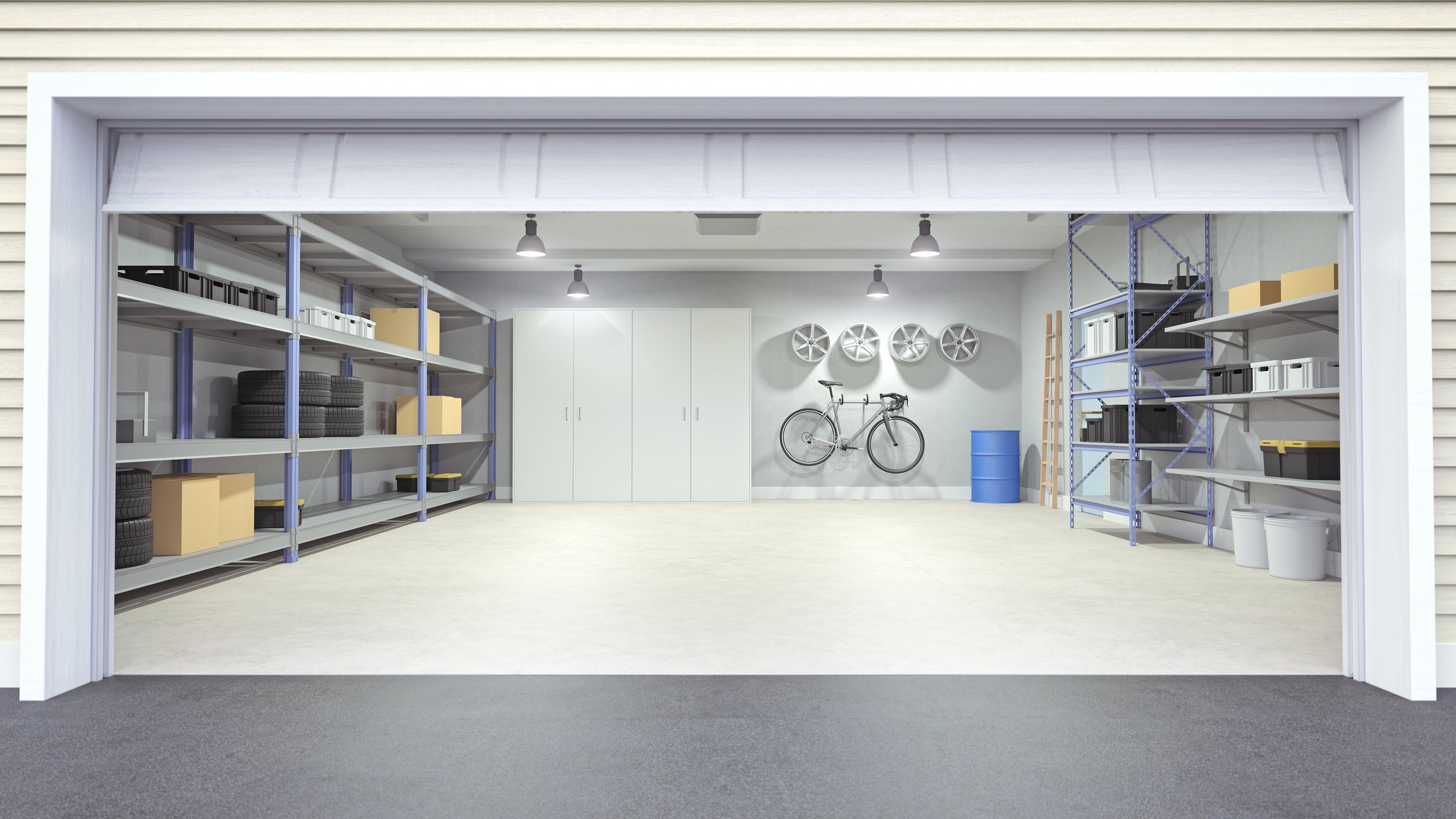 Open Garage Interior